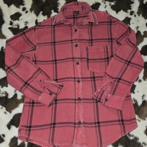 Wild Fable Red Plaid Button Up Shirt Jacket | Women’s XXS | Pockets